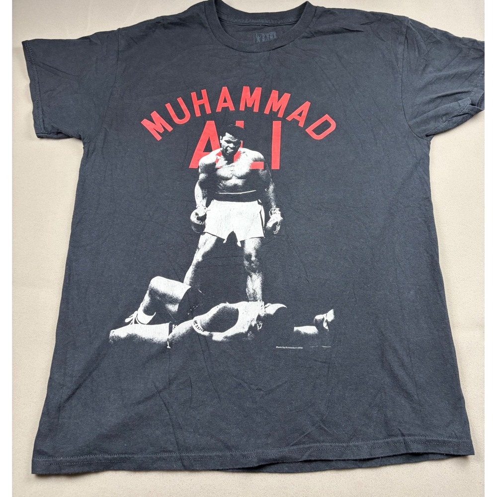 Muhammad Ali Graphic T-Shirt Mens Medium Black Sonny Liston Knockout Boxing Tee